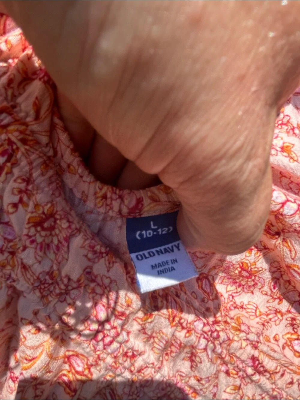 🔥3/$8-Old Navy Pink Paisley Off-Shoulder Tiered dress